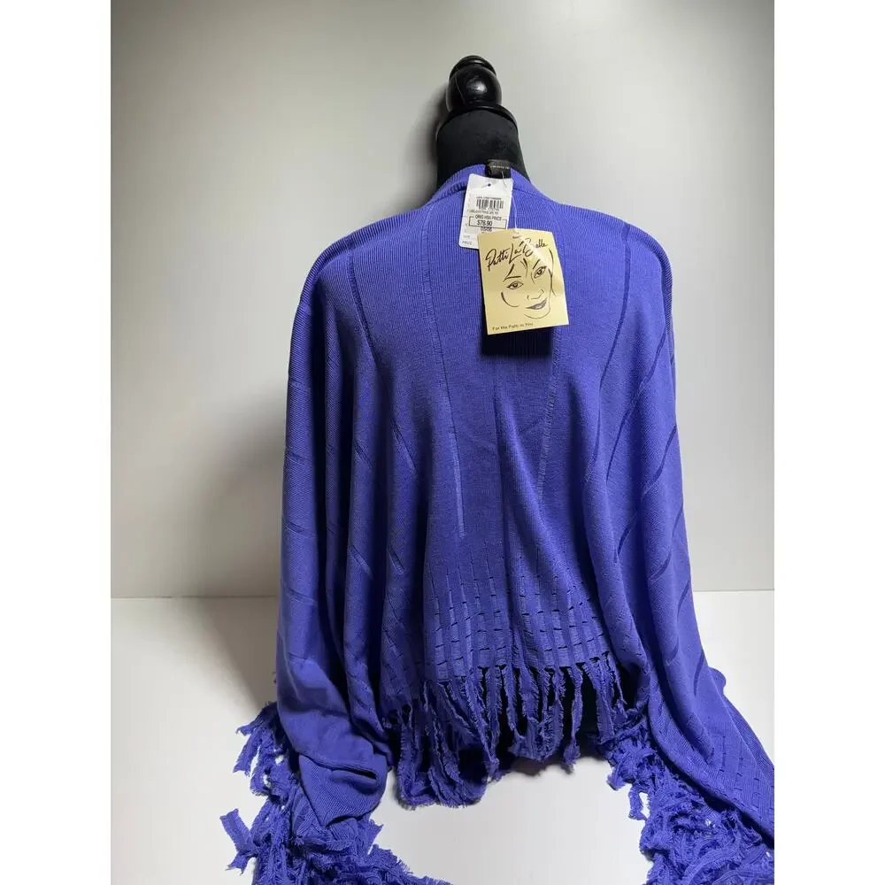 Patti LaBelle Women’s Silk Blend Spring Easter Knit Cape Lavender New One Size